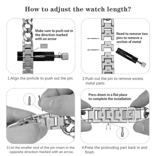 Stainless Steel Metal Bracelet Strap Band For Google Pixel Watch 1/2/3 41mm/45mm - Picture 4 of 15