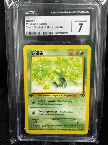 Oddish (1st Edition) graded CGC 7 for sale on eBay