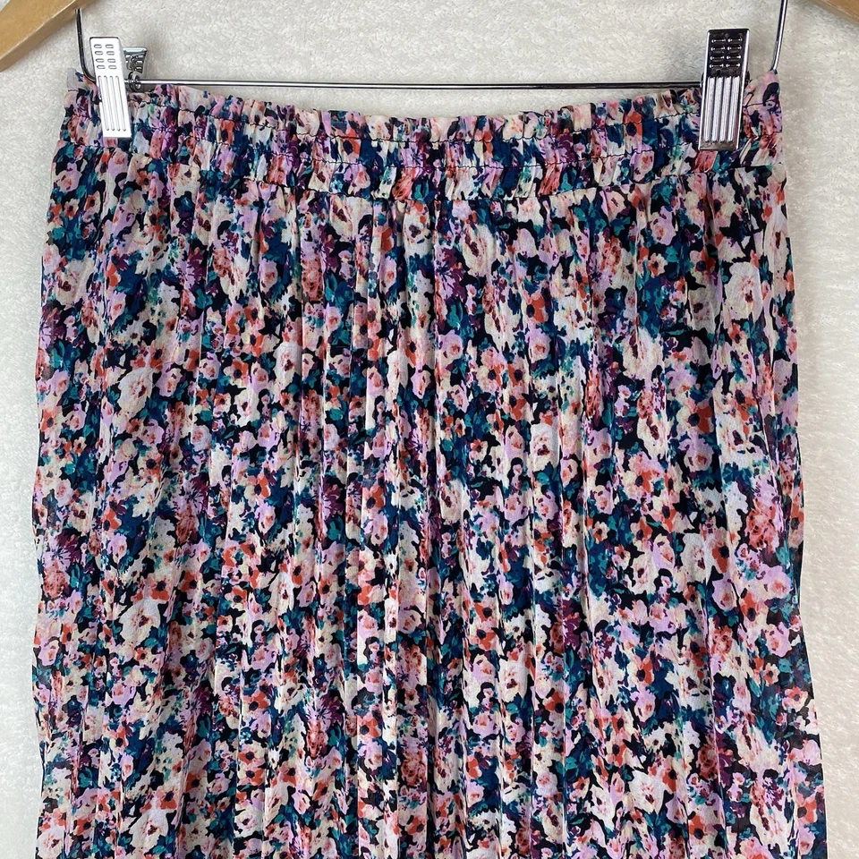 Falda Floral Disney Ditsy Azul Rosa Blanco Para Mujer Talla M Pull On Fluida Forrada Boho Foto 3 de 4