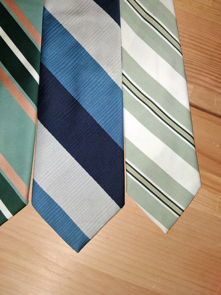 LOTE de 6 corbatas de cuello vintage a rayas don loper años 70 discoteca beau brummell madmen Foto 4 de 4