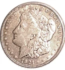 1921 S Morgan last year minted from the historic San Francisco mint free ship