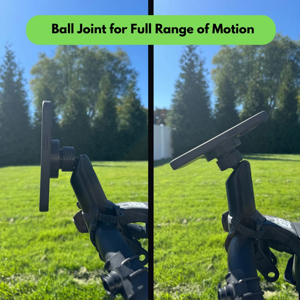 Soporte de teléfono MagSafe impreso en 3D para carros de empuje Clicgear y Rovic Foto 3 de 4