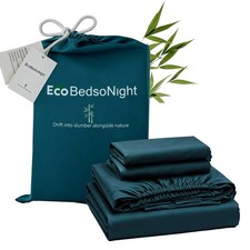 100 Viscose Derived from Bamboo Sheets Queen Size, Soft  Cooling Viscose fr...