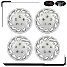 Set Of 4 14 Wheel Hub Caps Silver Snap On For R14 Tire Rim Wheel Covers Kit Set Of 4 14 Wheel Hub Caps Silver Snap On For R14 Tire Rim Wheel Covers Kit