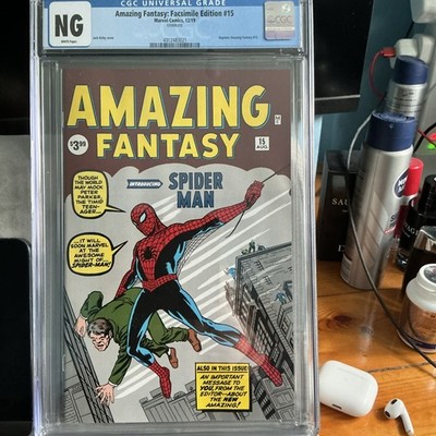 AMAZING FANTASY 15  FACSIMILE  NG CGC ERROR GRADE NO BARCODE RARE GRADED COPY 