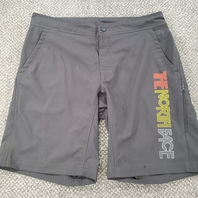 The North Face Mens Hiking Shorts Gray Size 34 Logo Graphic Activewear Trail