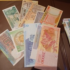 Banconote Mondiali Da Collezione X10 Pz Fior Di Stampa Straniere Fds Lotto Z50