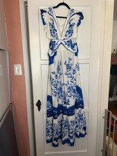 NWT - Farm Rio Porceline Garden Butterfly Dress - Size M