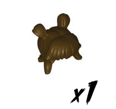 1x LEGO 66915   Figurteil Haare Hair   dunkelbraun   dark brown