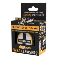SneakERASERS Instant Shoe Cleaner Pre-Moistened Sponge, 3 Pack