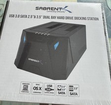 Sabrent USB 3.0 to SATA I/II/III Dual Bay Hard Drive Docking Station EC-HD2B 