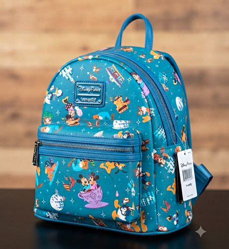 Loungefly Disney Parks Mickey & Minnie Allover Print Mini Backpack