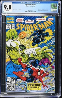 Spider-Man #22 (1992) CGC 9.8 NM/MT White Pages Erik Larsen Sinister Six
