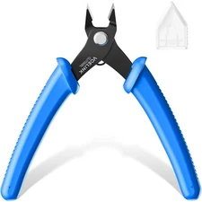 Spring Loaded Flush Cut Pliers 5 Inch Precision Diagonal Cutter for Electronics