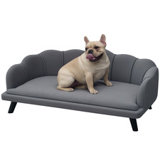 PawHut Dog Sofa Bed w/ Legs Cushion Grey, Refurbished