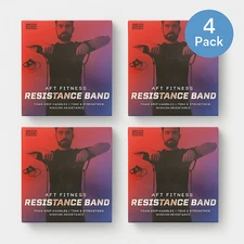 EDX 4FT Fitness Resistance Band w/ Foam Grip Handles – Medium – 4 Pack – New