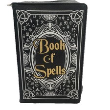 Halloween Book Of Spells Handbag Zip Around Purse Witch - Costume, Spirits READ