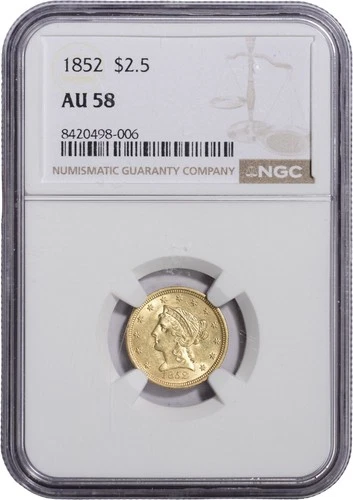1852 Liberty Quarter Eagle — photo from the most recent tracked eBay sale