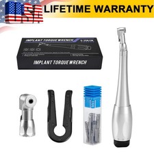 Dental Universal Implant Kit Torque Wrench Contra Angle Handpiece  16 Drivers