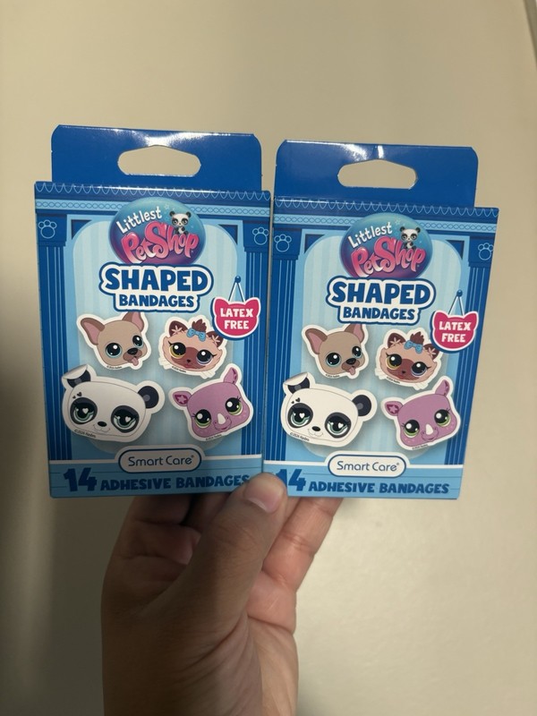 Smart Care Littlest Pet Shop Animal & Insect Adhesive Bandages Latex Free 14ct