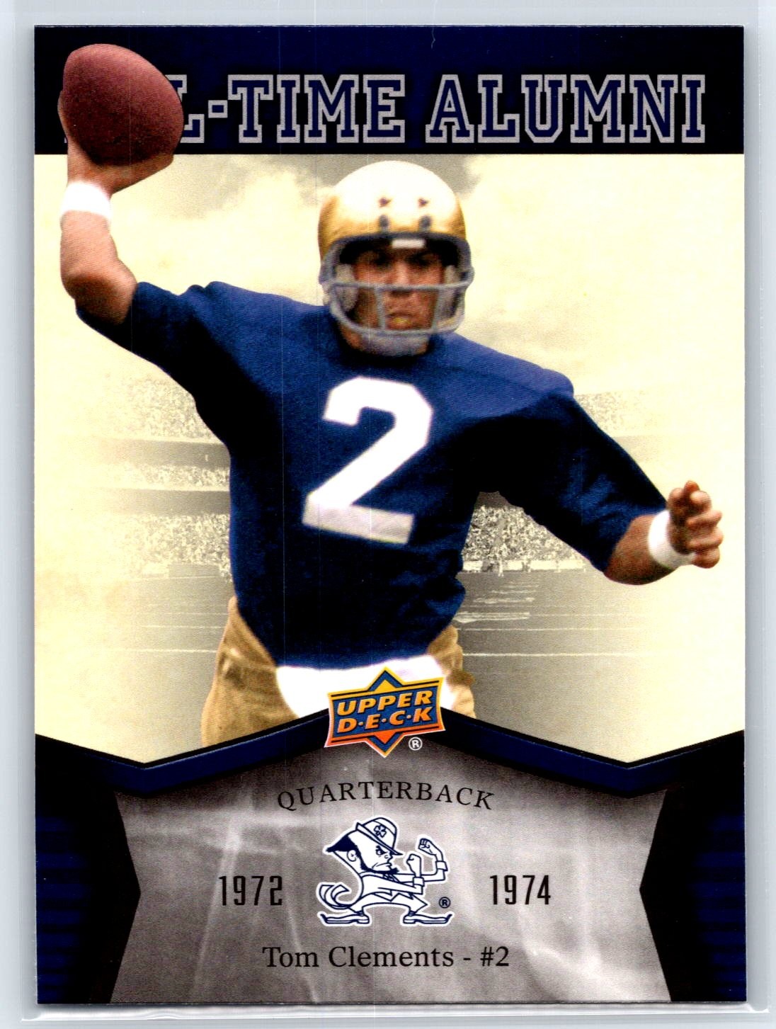 2013 Upper Deck Notre Dame Tom Clements All Time Alumni Insert #ATA-TC