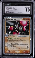2005 POKEMON EX EMERALD HOLO #95 MEDICHAM EX CGC 10 GEM MINT