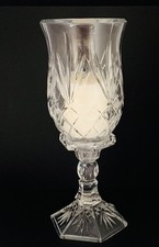 Elegant Crystal Glass Hurricane Candle Holder Pillar Candle Clear Decor