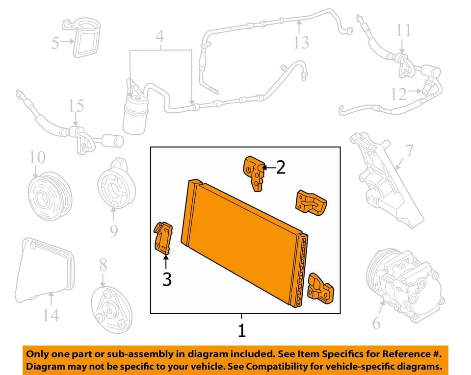 Конденсатор переменного тока для Ford Taurus 2001-2007 годов выпуска 123k от оригинального производителя LKQ - Изображение 4 из 4