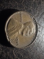 Rare 1939 Lincoln Wheat Penny No Mint Mark Letter Errors & "L On The Edge" Error