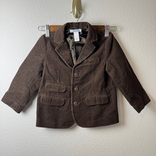 Janie and Jack Boys Brown Corduroy Blazer Jacket Size 2T Preppy Academia