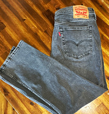 Levi's Men's Gray Slim Straight Denim Jeans Mid Rise 5-Pocket Zip Button