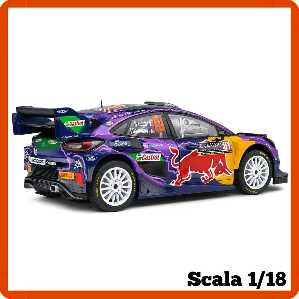 Modellino auto statico scala 1/18 FORD PUMA RALLY S LOEB MONTECARLO 2022 Solido - Immagine 2 di 4