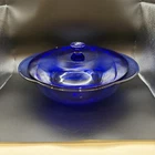 Anchor Hocking Cobalt Blue Round Covered Lidded Casserole Dish 9 INCH HOLDS 2 Qt