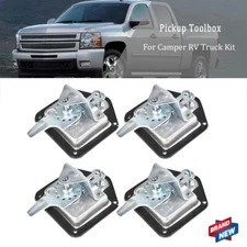 4PCS Trailer Door Latch T-Handle Lock Stainless Steel Key Camper Truck Toolbox