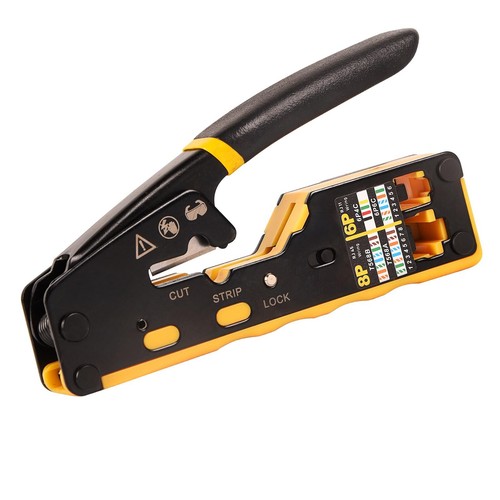 Crimp Tool RJ45/RJ11/RJ12 Pass Through Crimp Tool Ethernet 3 in 1 Wire Tool - Picture 2 of 7