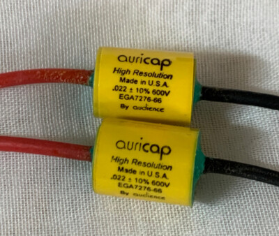 (2) Audience Auricap Capacitor .022µF 600V NEW USA