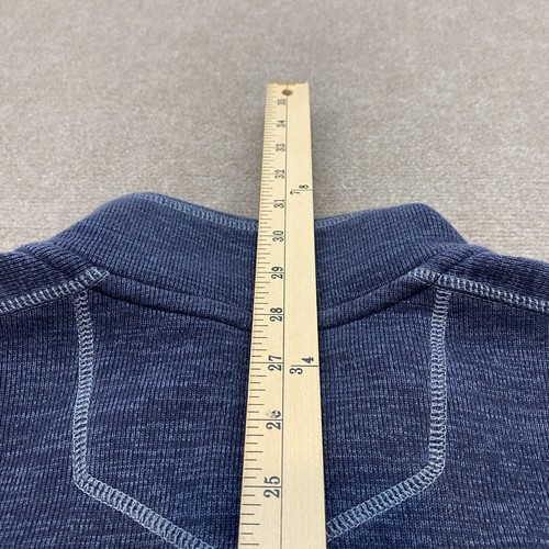 Eddie Bauer Sweater Mens XL Blue Quarter Zip Pullover Knit Outdoor Golf Office - Picture 12 of 12