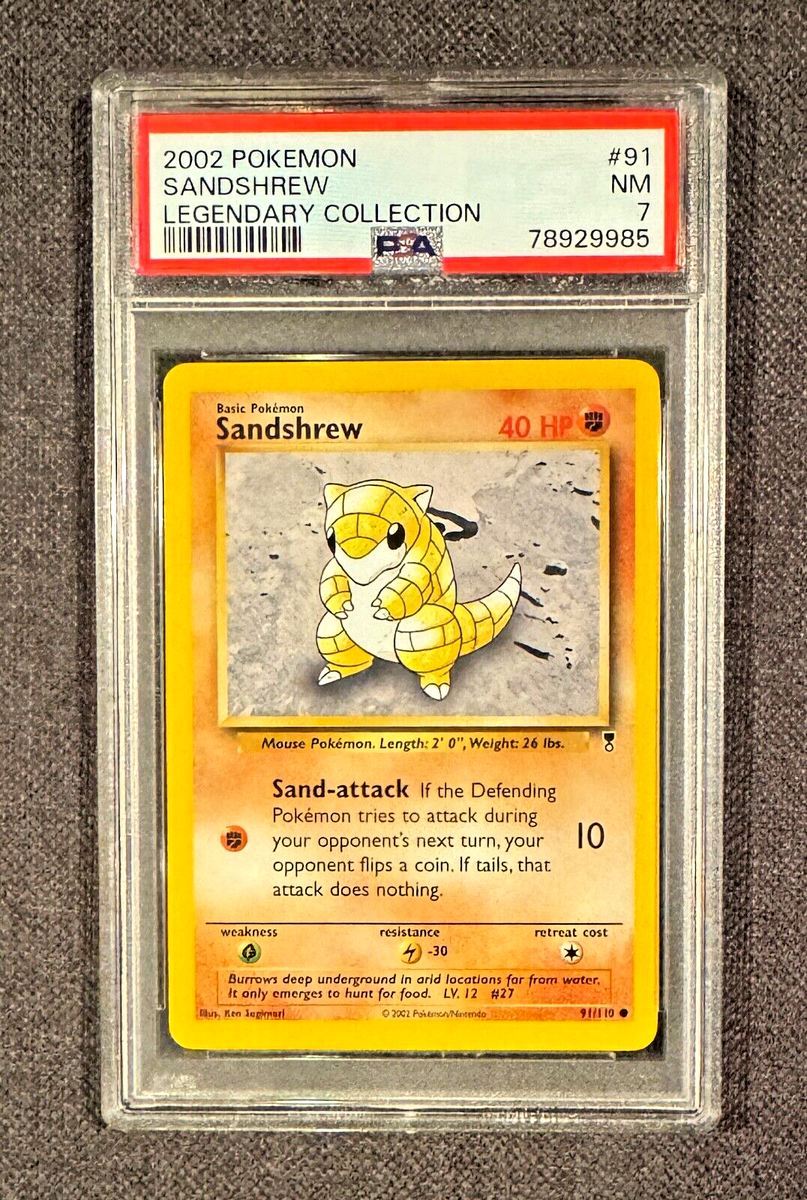 2002 Pokemon Legendary Collection #91 Sandshrew PSA 7 NM | eBay
