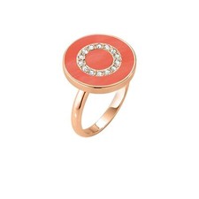 Anello Donna Perfetta Argento Rose' Pasta Corallo Zirconi salx18