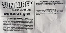 Higgins Sunburst Mineral Grit Natural Treats small birds canary finch cockatiel