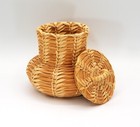 Tohono O'odham Basket Papago Vaselike Covered Natural Open Weave Unsigned DS11 — photo 5
