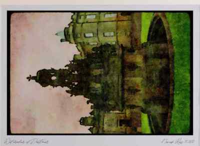 Schottland UK GB 092007 Edinburgh Castle Area Limited Edition Aquarelldruck