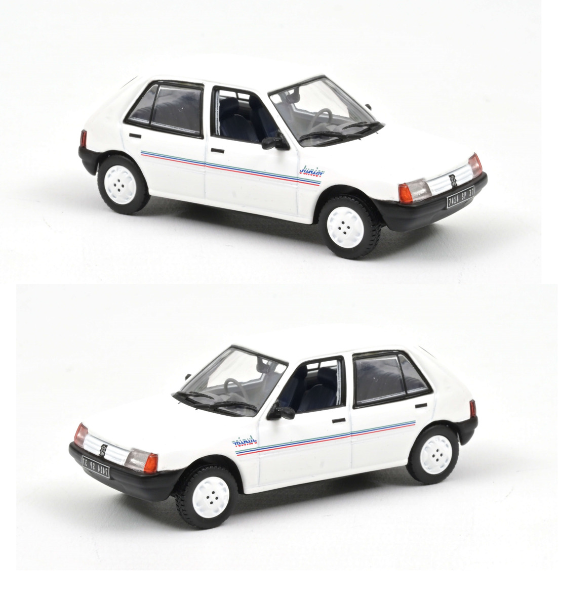 1988 1/43 Norev Peugeot 205 Junior White Miniature Collection Ref 471725