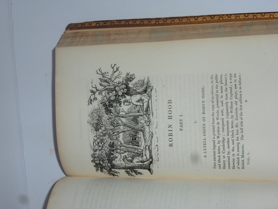 Joseph Ritson Robin Hood Collection of All the Ancient Poems Songs 1832 ...
