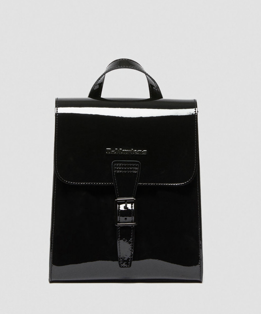 DR.MARTENS PATENT LEATHER MINI BACKPACK AB053006 BLACK DR.MARTENS PATENT LEATHER MINI BACKPACK AB053006 BLACK