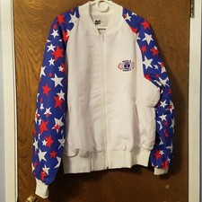 Police Fire World Games Nylon Jacket USA Long Sleeve Zipper Closure Eagle XXL