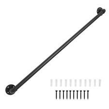 4Ft Pipe Stair Handrail Metal Staircase Handrail Industrial Iron Hand Rail Black