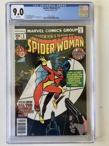 Graded Comic, Marvel, Spider-Woman #1 Vol. 1 9.0 CGC Graded (1978)
