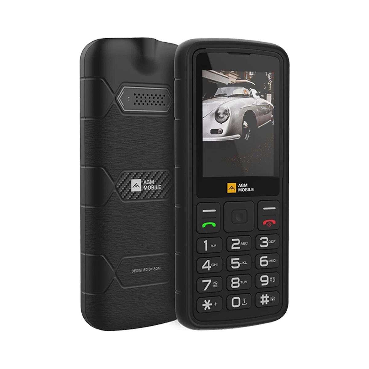 Zephir Cellulare Senior Mod Rock Con Fotocamera E Radio - Telefono Semplice 2G Quad Band - Nero/Rosso - 2