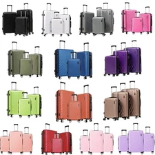 Luggage Set 3 Piece Expandable Suitcase TSA Lock Double Spinner Wheels HardSide